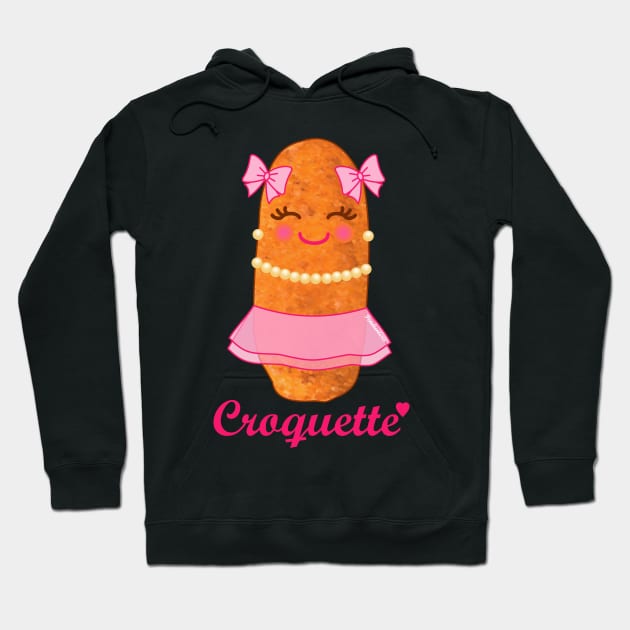 Cute coquette croquette Hoodie by Pendientera